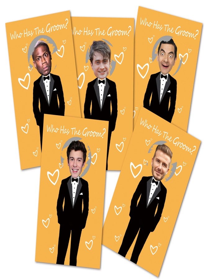 ukebobo Cute Bridal Shower Games - Scratch Off Bridal Shower Game.Funny Bachelorette Party Games - Who Has The Groom - 33 Sheets-（Yellow） - Image 1